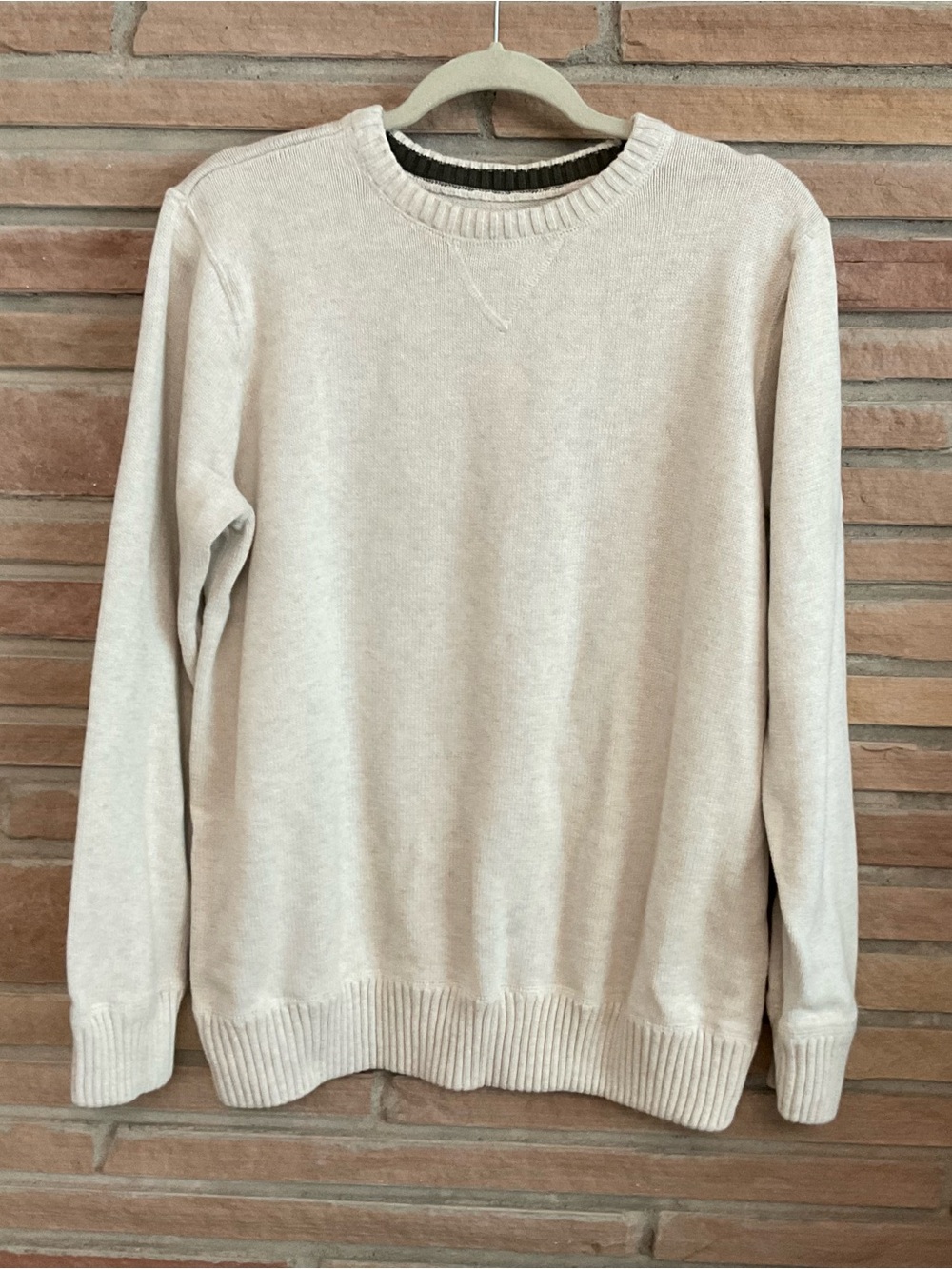 Eddie Bauer Men’s Cotton Sweater Oatmeal Beige XL